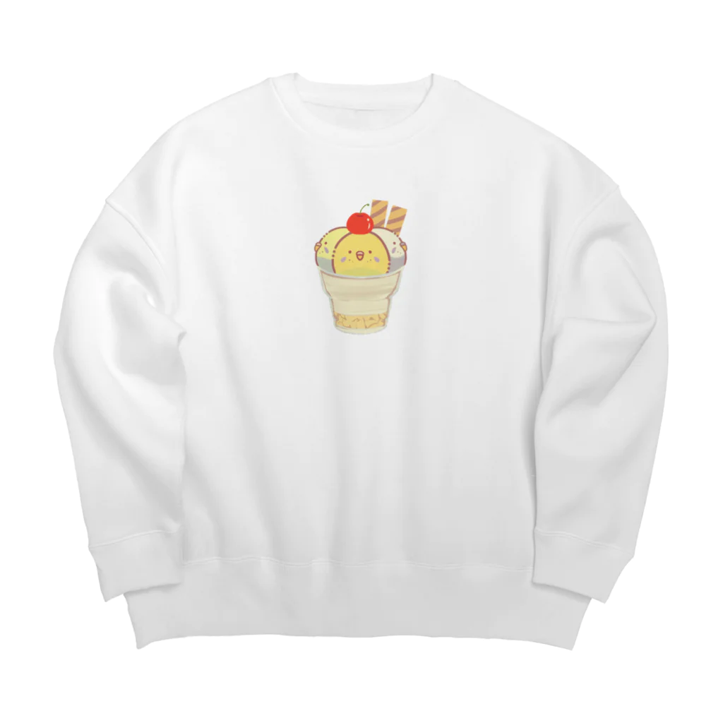 ぽっぽこ本舗のインコサンデー Big Crew Neck Sweatshirt