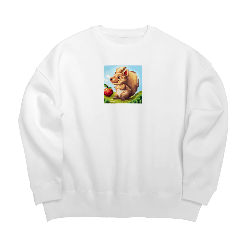 koba777のドット絵リス Big Crew Neck Sweatshirt