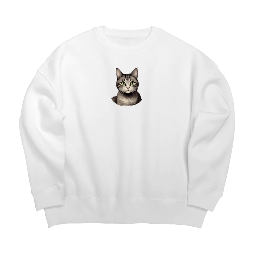 ゆうゆうの猫シリーズ Big Crew Neck Sweatshirt