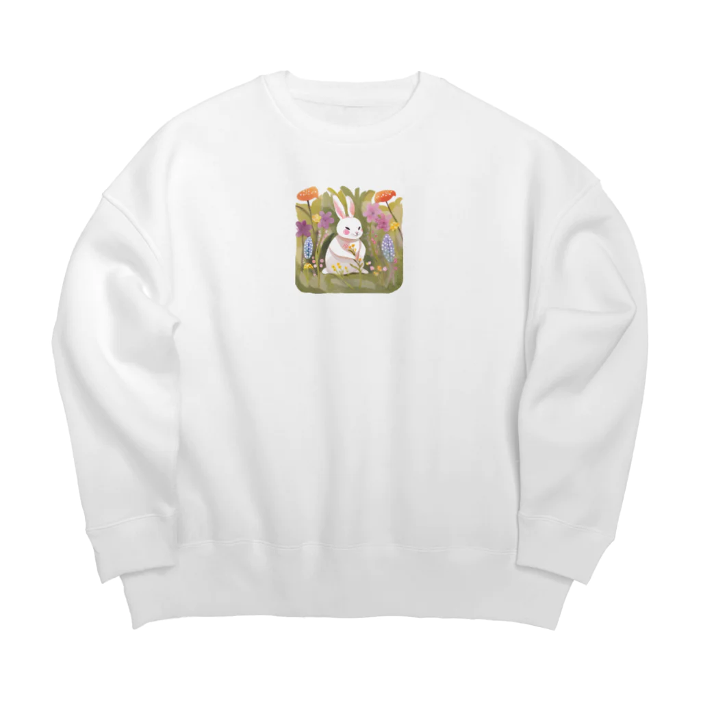 ZZRR12のウサギの遠足 Big Crew Neck Sweatshirt