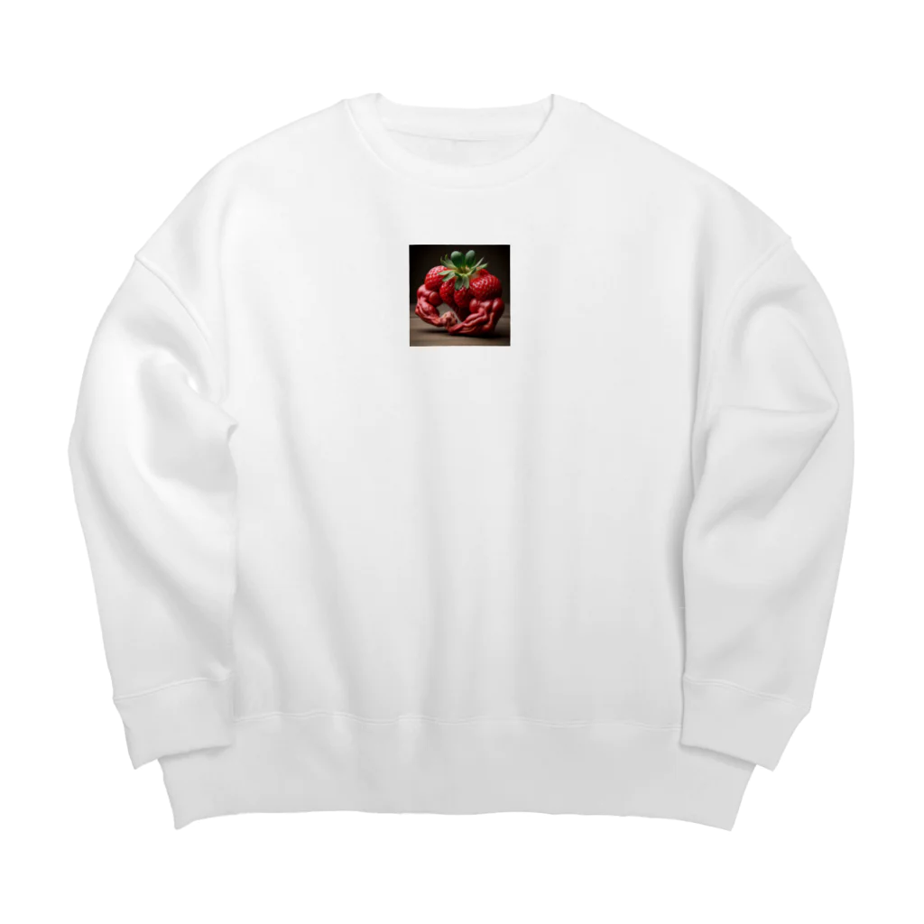 Mukimukiのマッスルストロベリー Big Crew Neck Sweatshirt