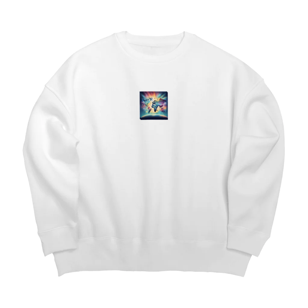 ポンポコさんの世界にありがとう Big Crew Neck Sweatshirt