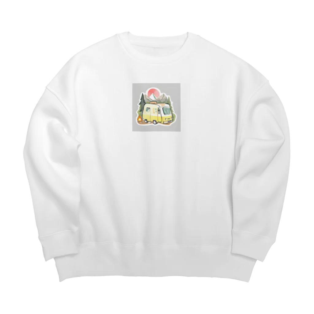 kozik01のおしゃれキャンプイラスト Big Crew Neck Sweatshirt