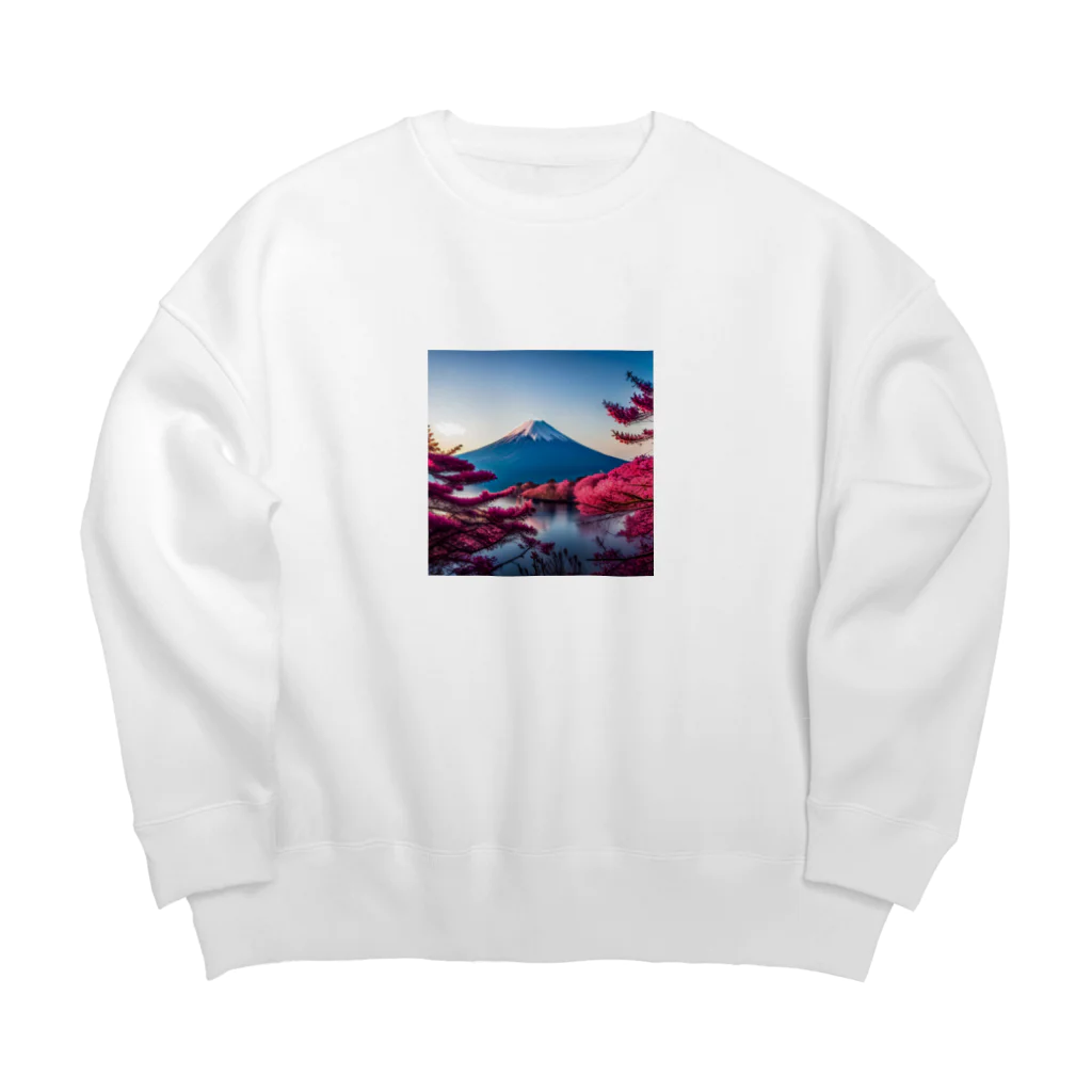 P.H.C（pink house candy）の富士山と紅葉、そして湖のグッズ Big Crew Neck Sweatshirt