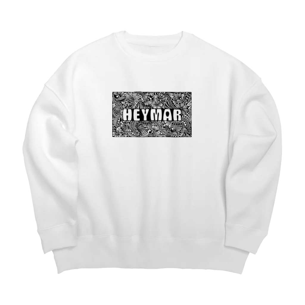 heymar の HEYMARロゴ　黒 Big Crew Neck Sweatshirt