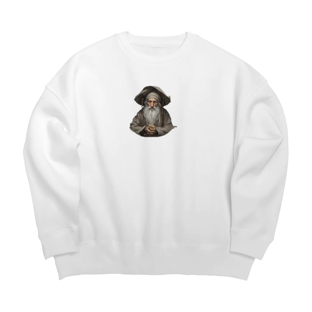 John Machの助言の老人 Big Crew Neck Sweatshirt