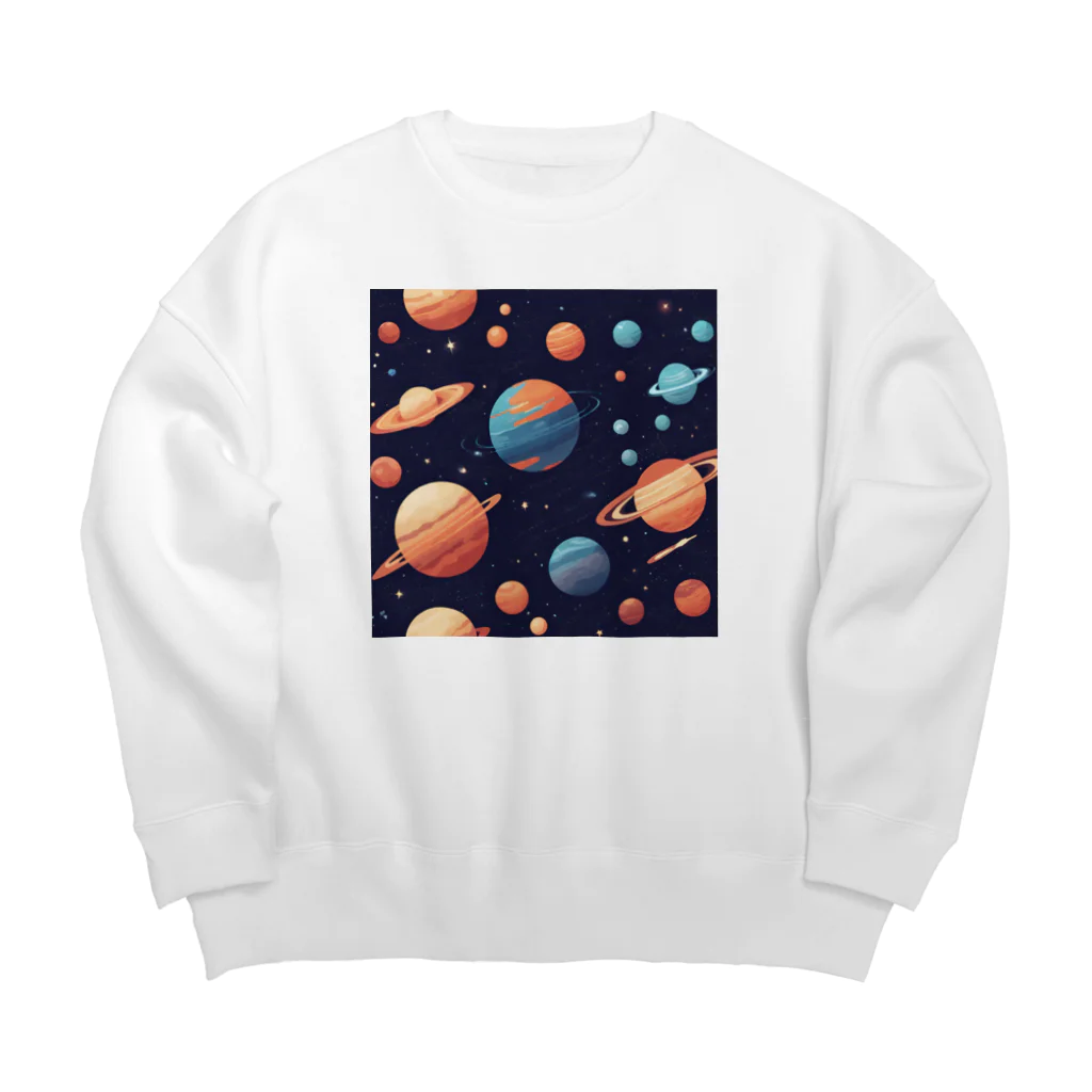 おしゃれなグッズ集の惑星　グッズ Big Crew Neck Sweatshirt