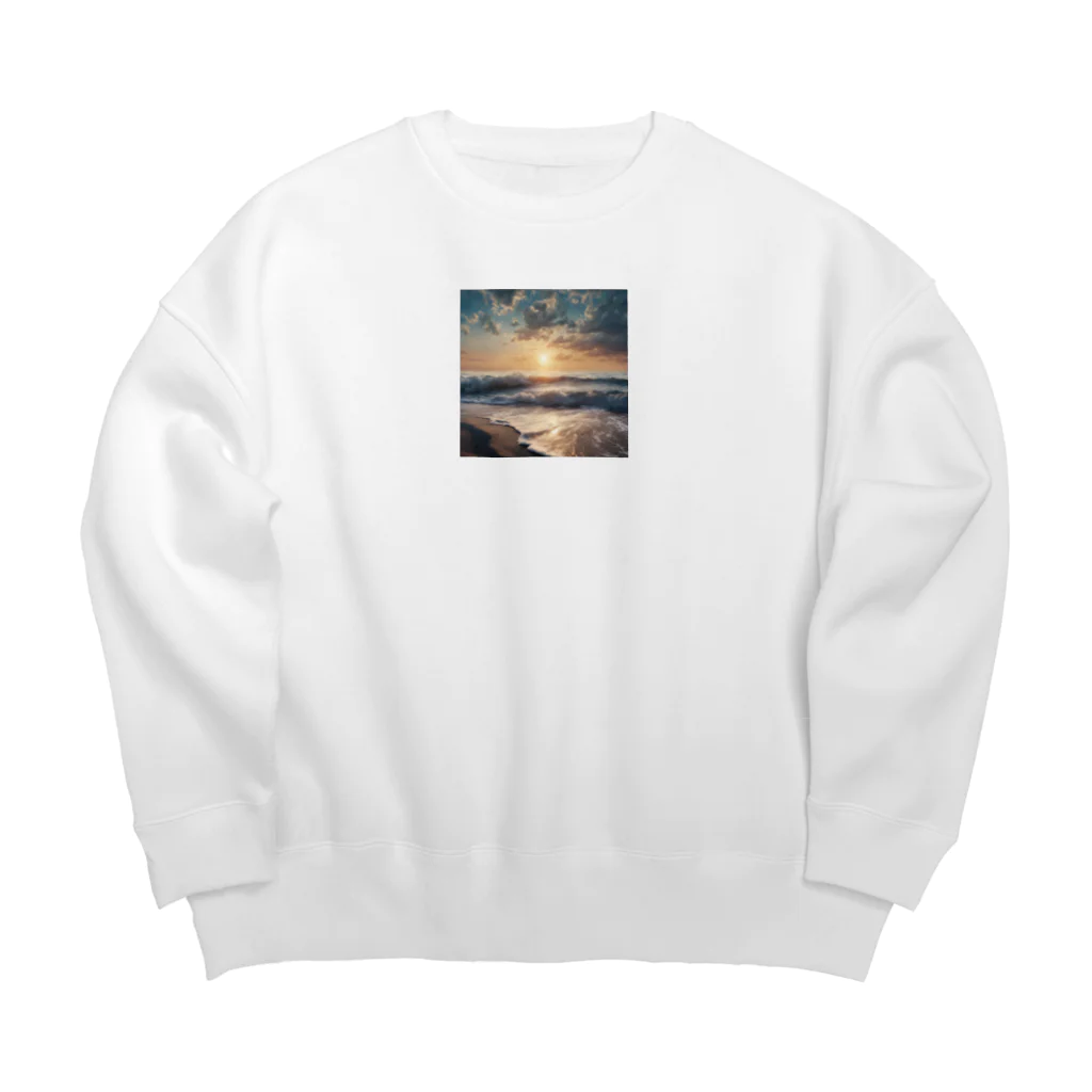 130yの綺麗な海 Big Crew Neck Sweatshirt