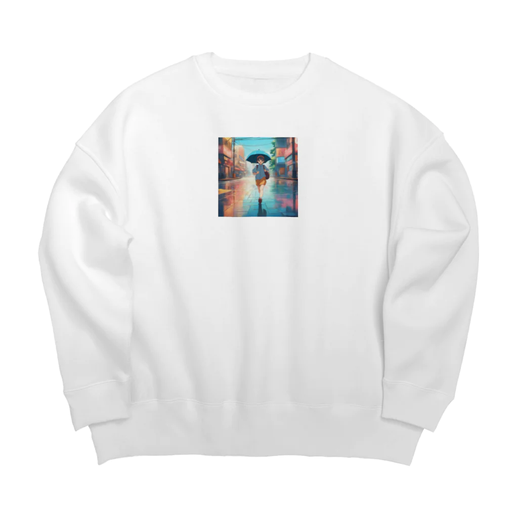 ruharuの雨 Big Crew Neck Sweatshirt