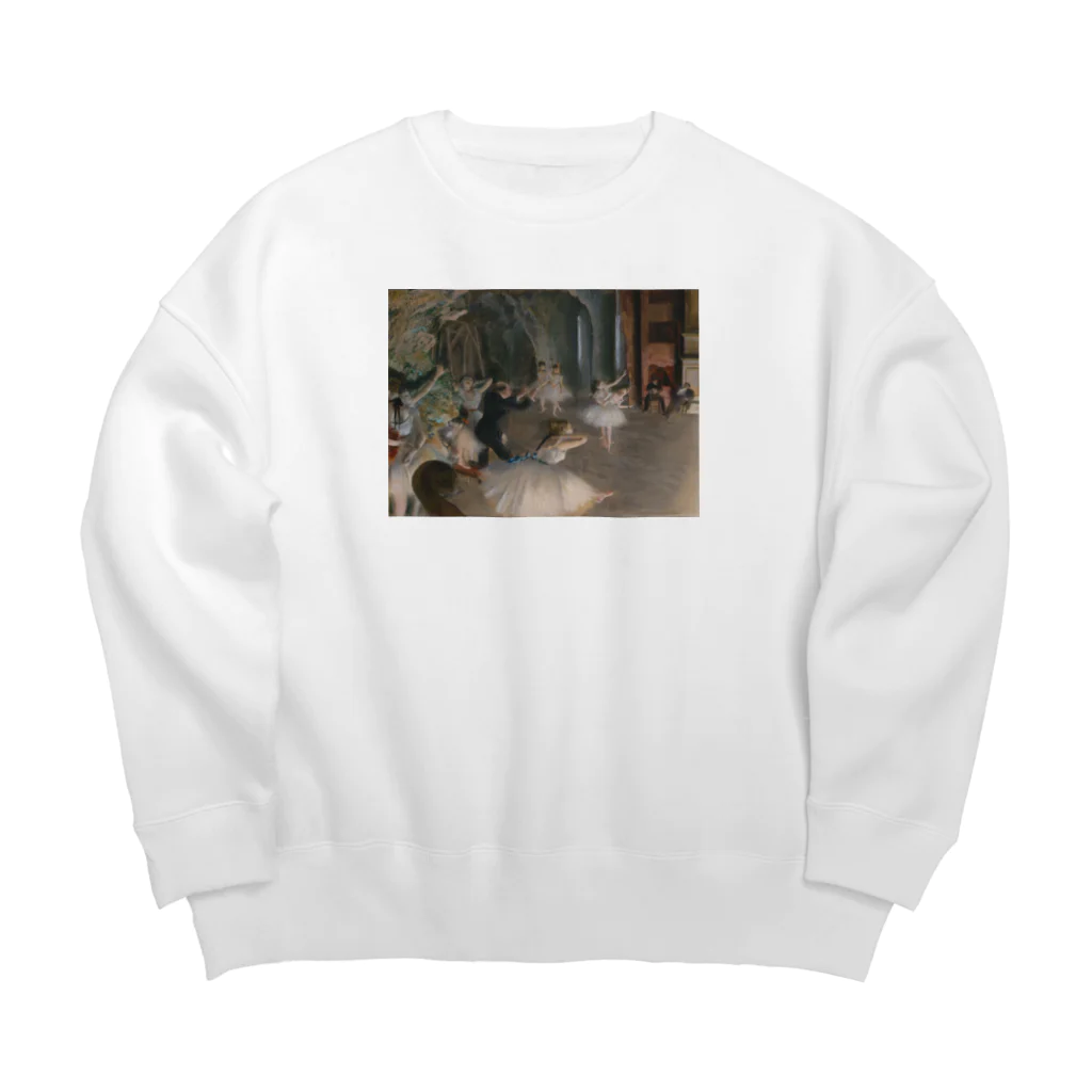 名画館のドガ「舞台のバレエ稽古」　エドガー・ドガの絵画【名画】踊り子シリーズ Big Crew Neck Sweatshirt