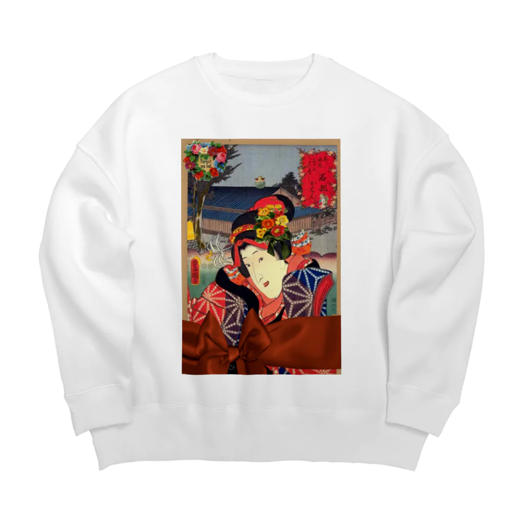 saitosekaiのお江戸ガーリー Big Crew Neck Sweatshirt