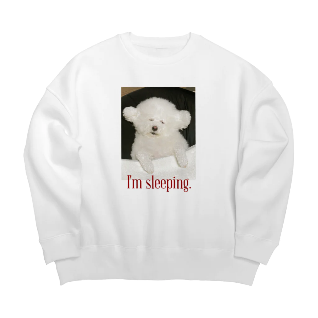 プンのお惣菜の寝たフリ犬 Big Crew Neck Sweatshirt