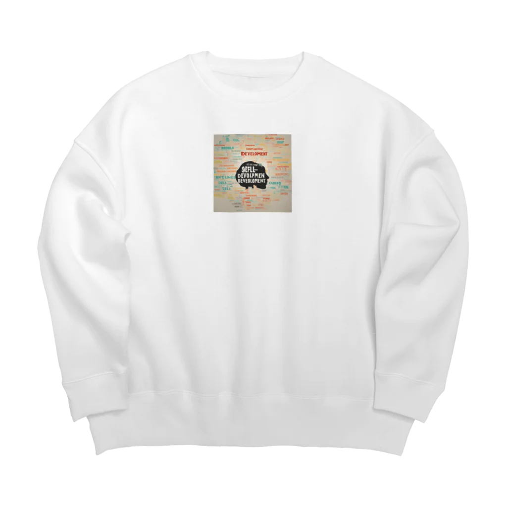 ともぶこのがんばるマン Big Crew Neck Sweatshirt