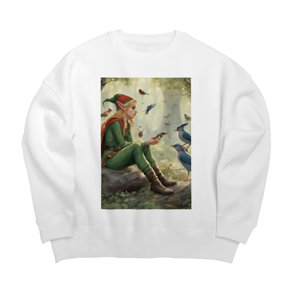 ClowN worldのエルフ 01 Big Crew Neck Sweatshirt