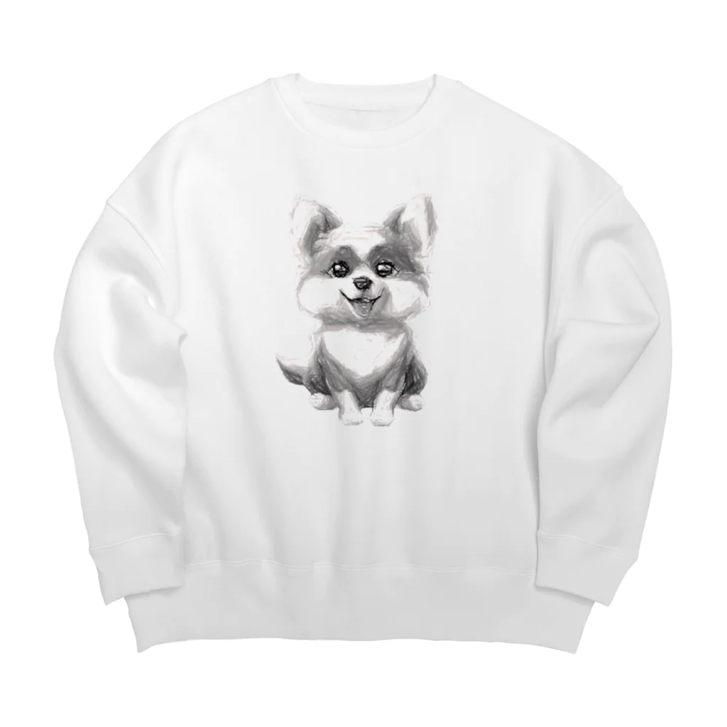 garireoの飼い主を待っている犬 Big Crew Neck Sweatshirt