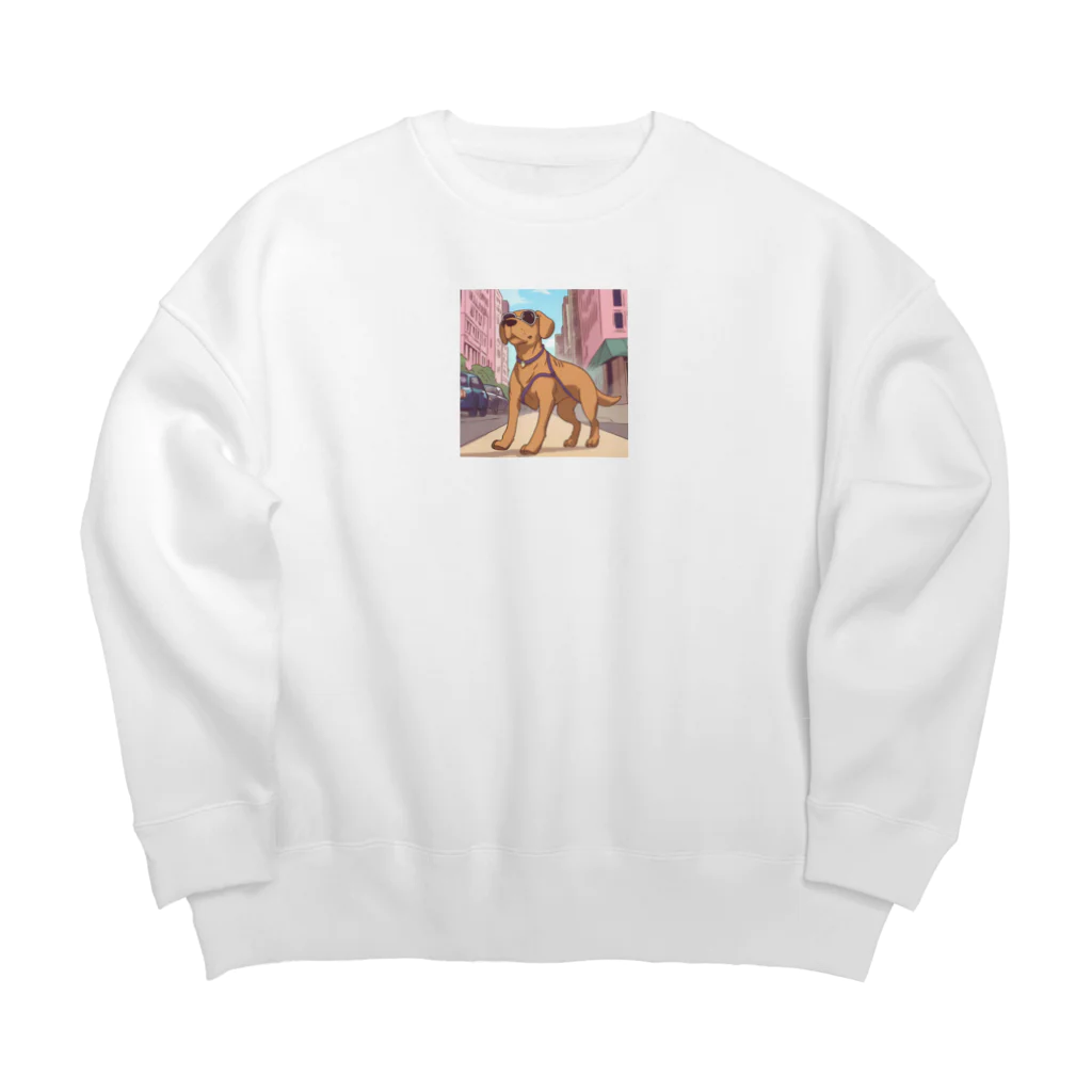 candokysの街ゆくDOG Big Crew Neck Sweatshirt