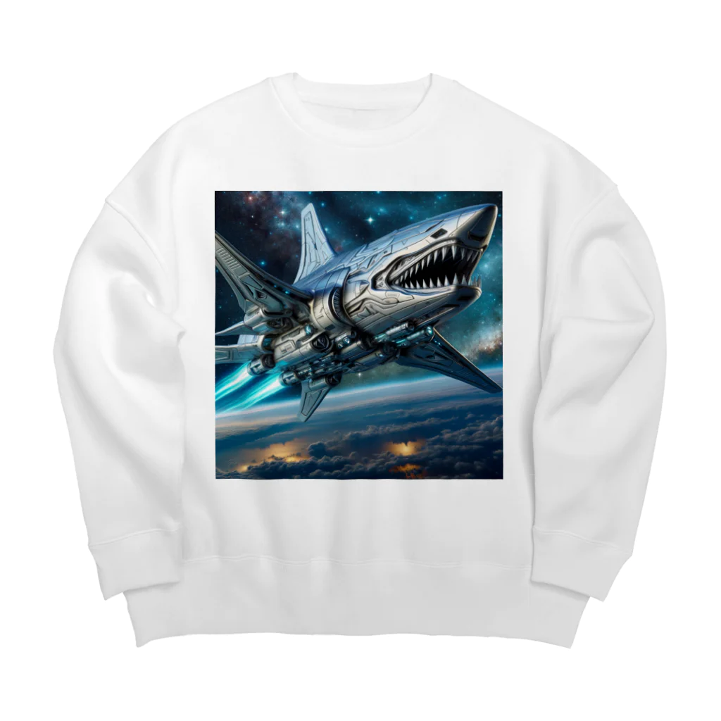 RISE　CEED【オリジナルブランドSHOP】のサメの宇宙船 Big Crew Neck Sweatshirt