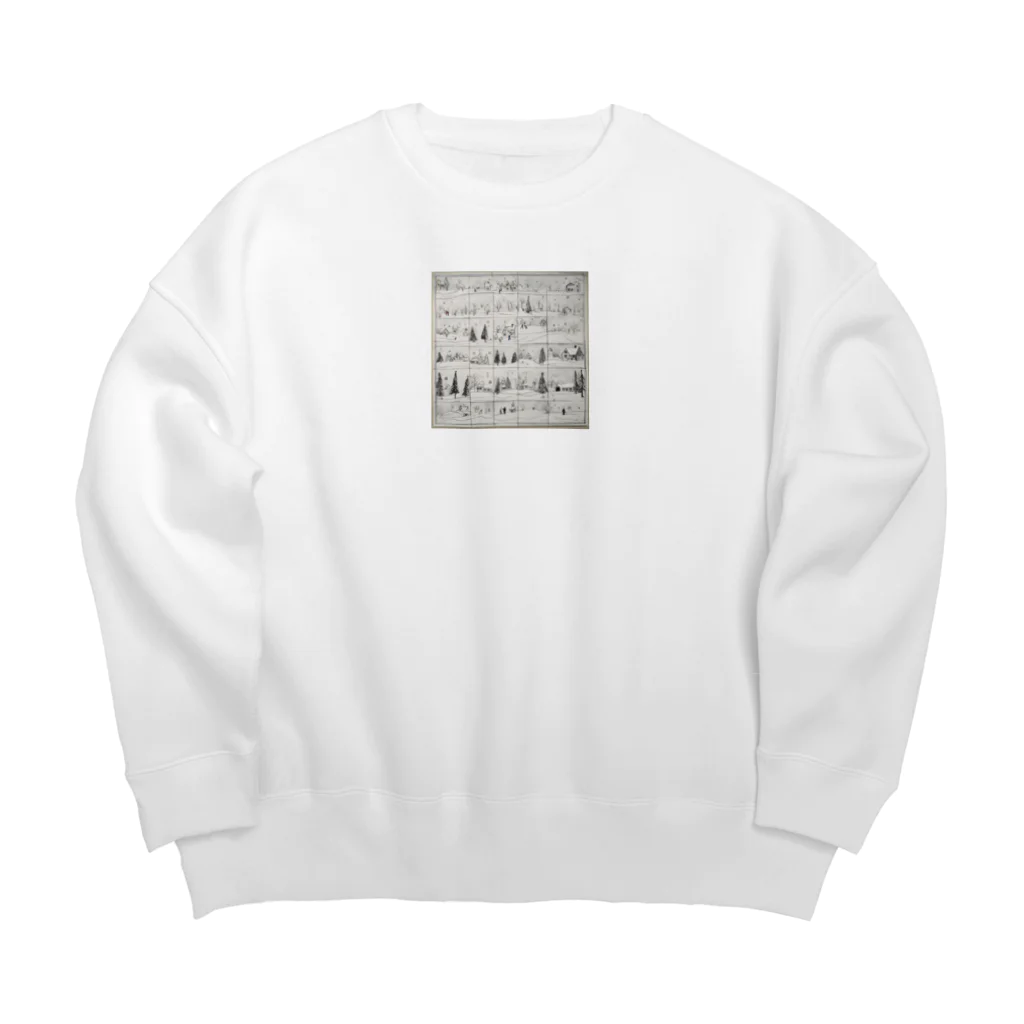 ゆっこの冬景色 Big Crew Neck Sweatshirt