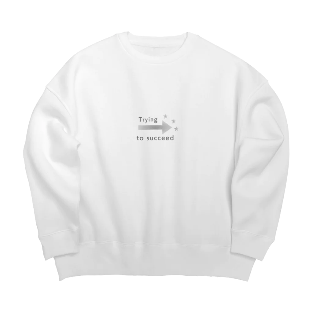 HanaeのTrying to succeed　 Big Crew Neck Sweatshirt