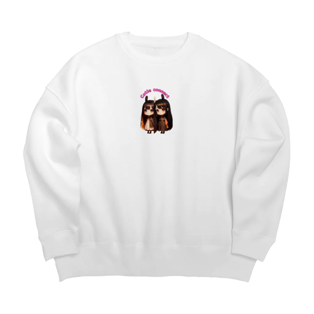 Cutie connectの双子のウサ耳 Big Crew Neck Sweatshirt