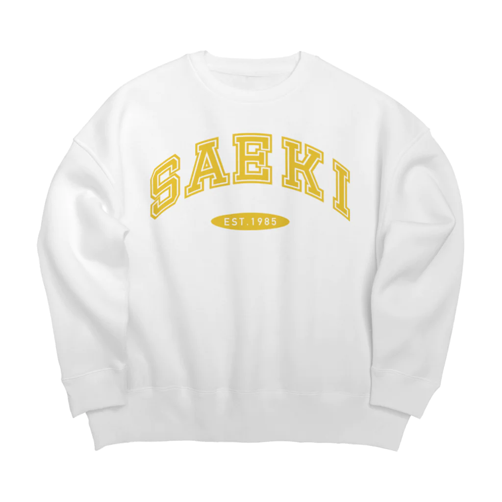 あにむず~Anim'z~@広島発けもの系VTuberの地方自治体 古着スウェット風　SAEKI イエロー Big Crew Neck Sweatshirt