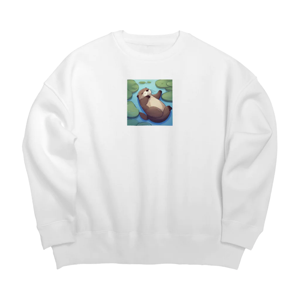 TADの部屋のフニャフニャカワウソくん Big Crew Neck Sweatshirt