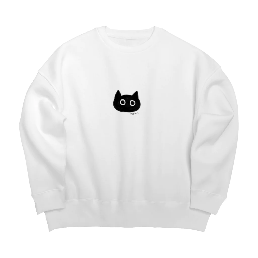 ツカサのくろいねこ Big Crew Neck Sweatshirt