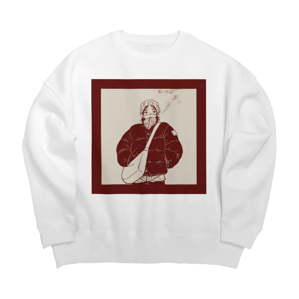 yellow storeのillustration_Bordeaux Big Crew Neck Sweatshirt