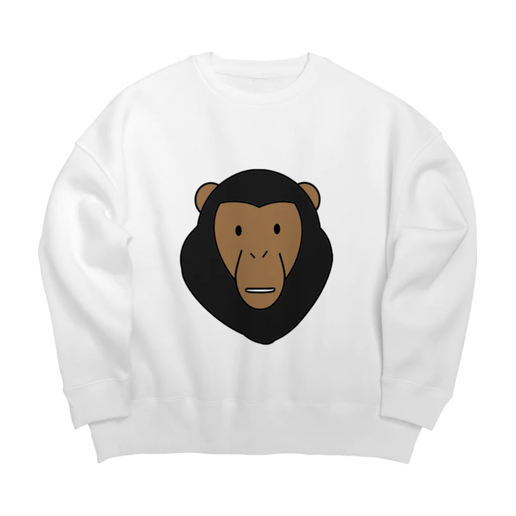 図鑑Tのスズリのチンパンジー Big Crew Neck Sweatshirt
