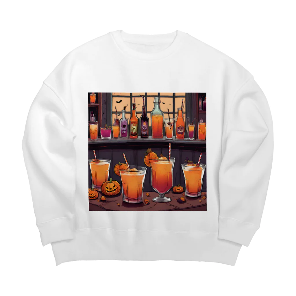 ReoReo-Artのハロウィーンなカクテルシリーズ Big Crew Neck Sweatshirt