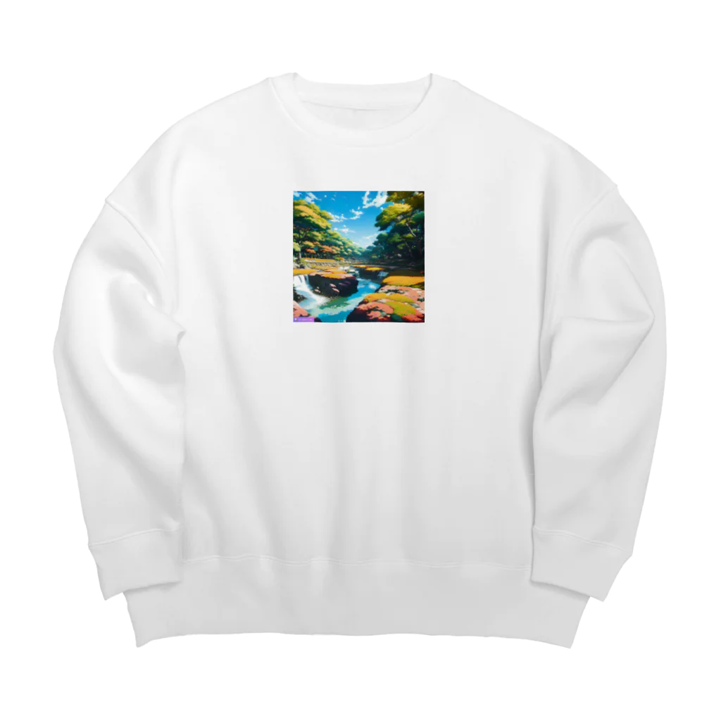 千裕アトリエ（いつもありがとう）の日本庭園 Big Crew Neck Sweatshirt