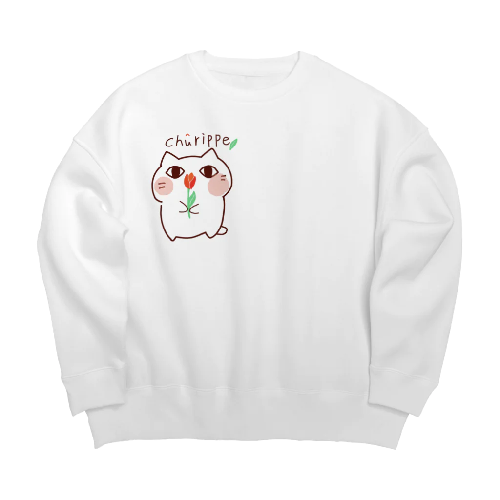 にゃんにゃんの猫目　　　 Big Crew Neck Sweatshirt