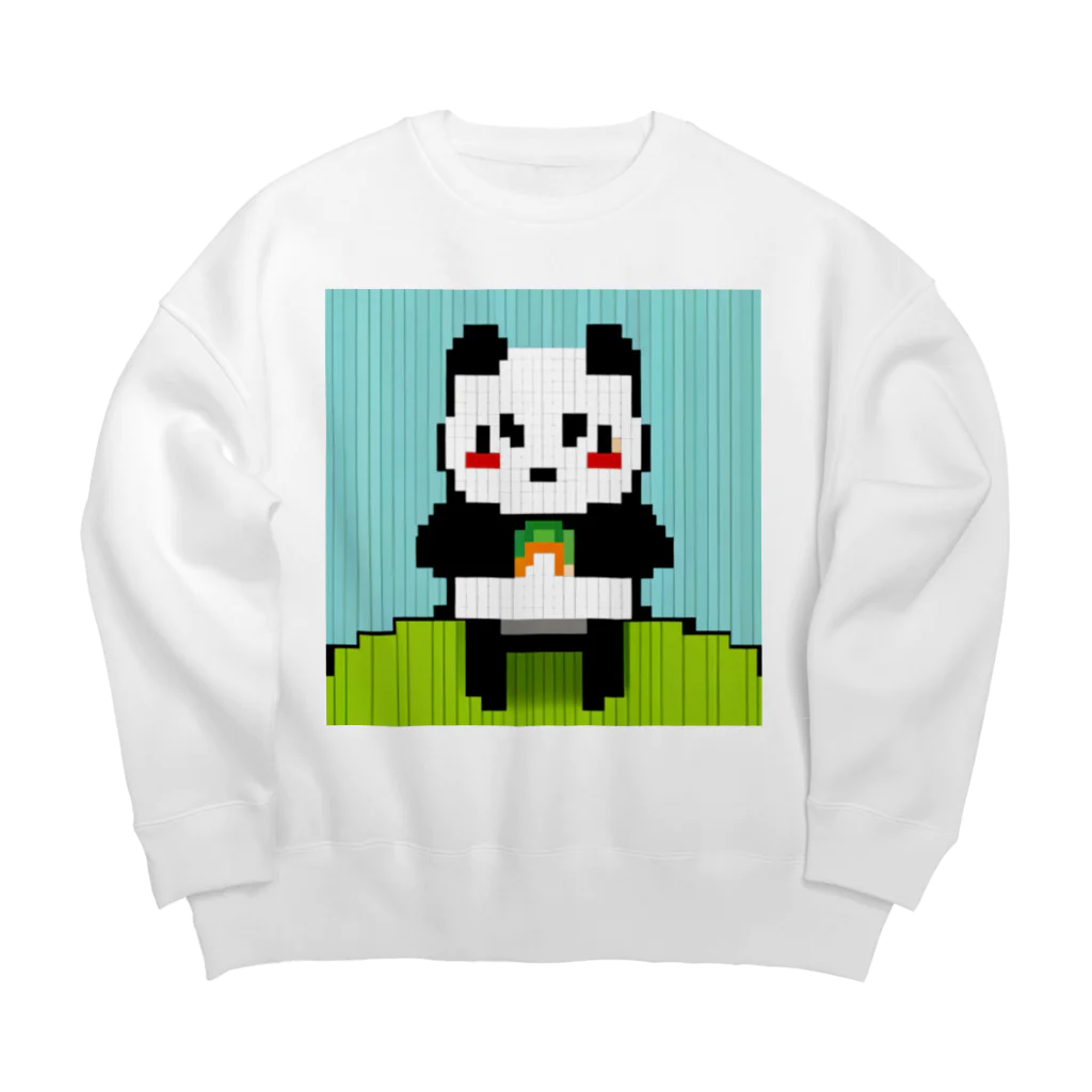 Crook-Aaronのぴくせるぱんだ Big Crew Neck Sweatshirt