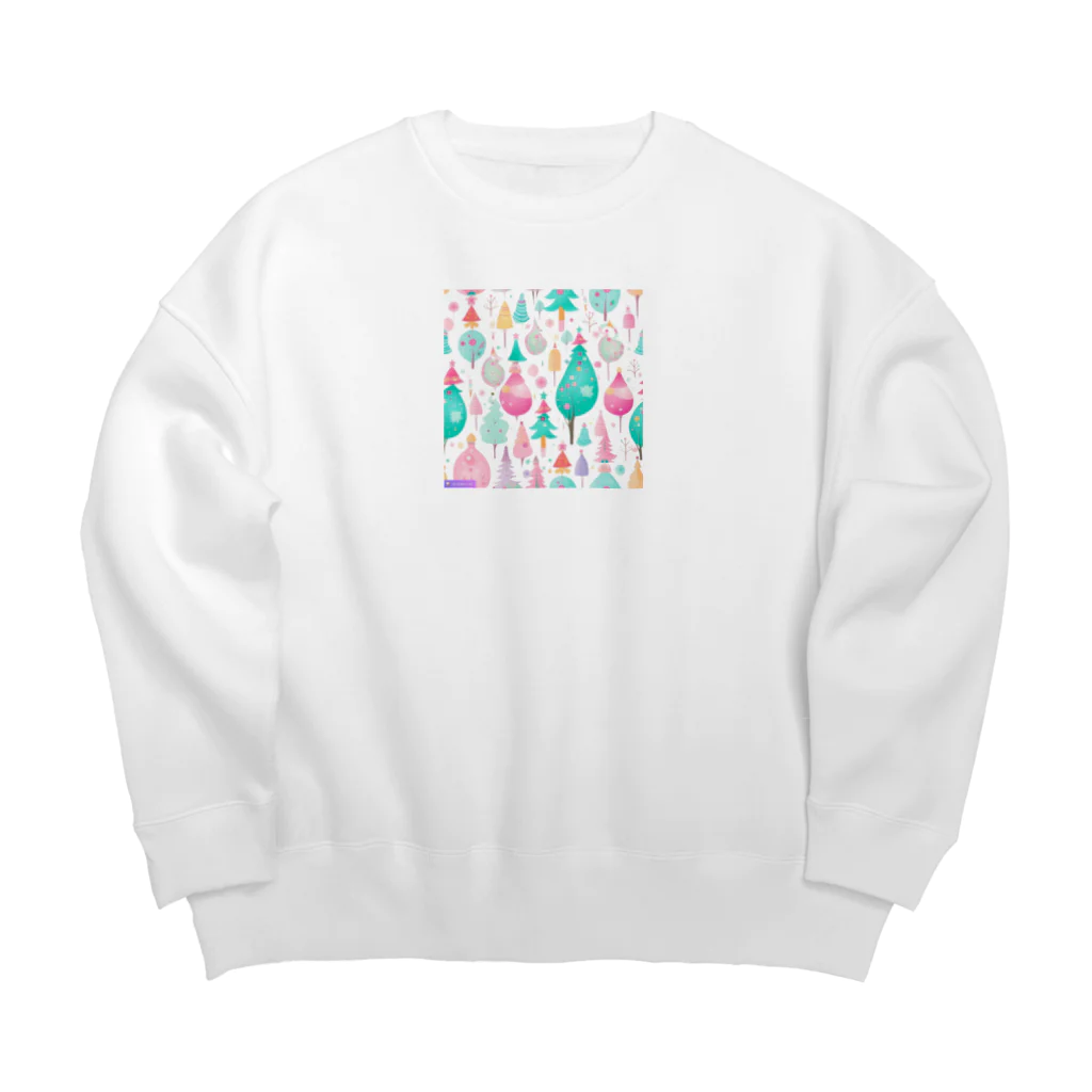 千裕アトリエ（いつもありがとう）のクリスマスのアート Big Crew Neck Sweatshirt