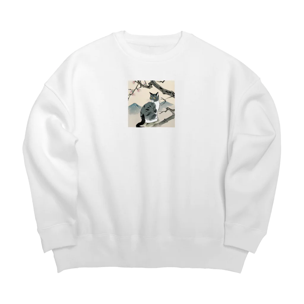 浮世絵デパートの浮世絵猫 Big Crew Neck Sweatshirt