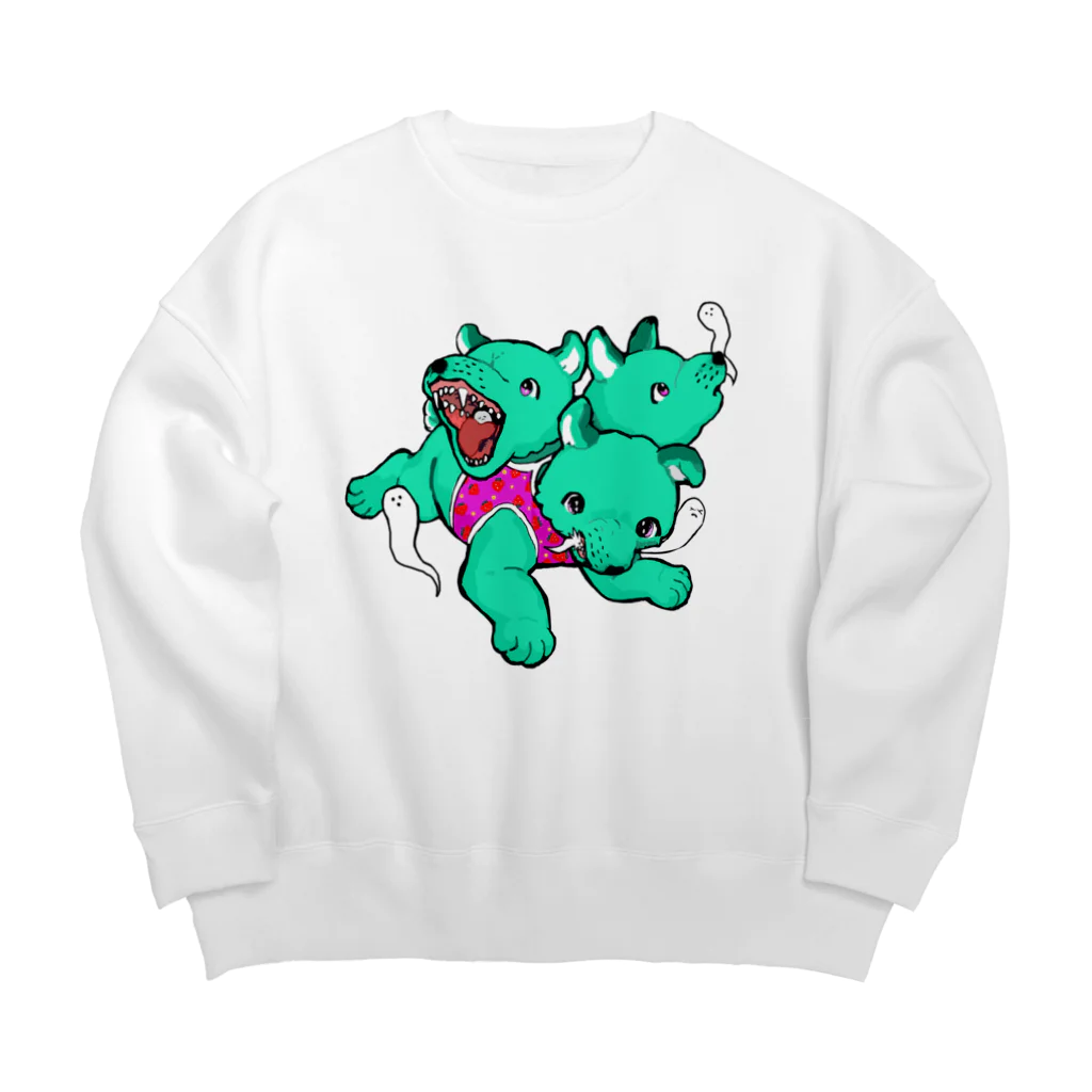 溶解人間の愛犬ケルベロス Big Crew Neck Sweatshirt