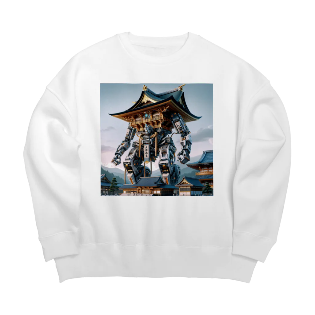 こまイヌ屋たちの出雲大社ロボ Big Crew Neck Sweatshirt