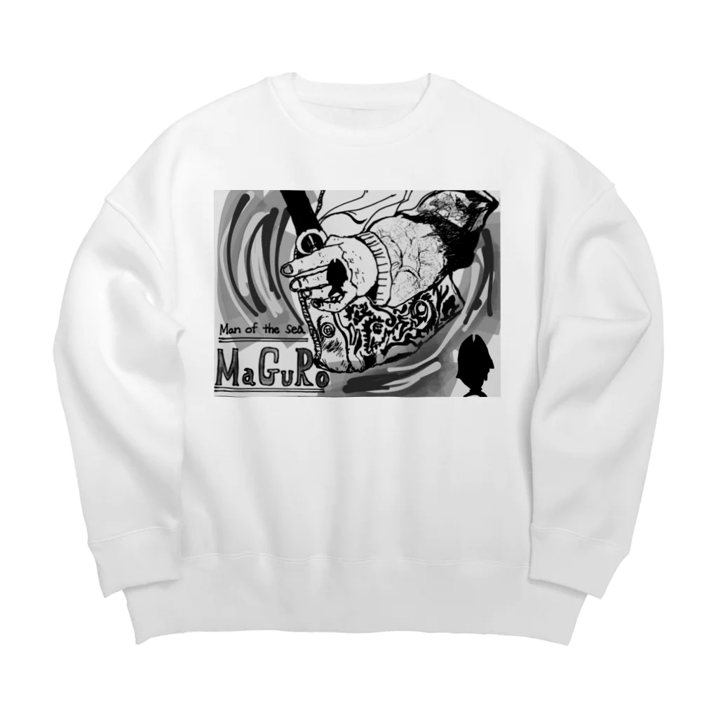 maguro8xpのmaguro Man of the sea Big Crew Neck Sweatshirt