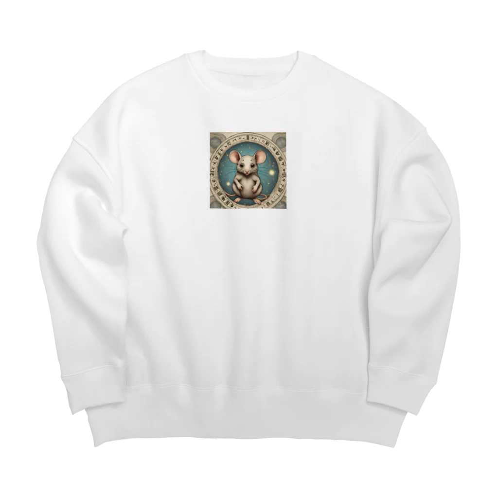 Yoshikoのクリエイトショップの１ばんのりのねずみくん Big Crew Neck Sweatshirt