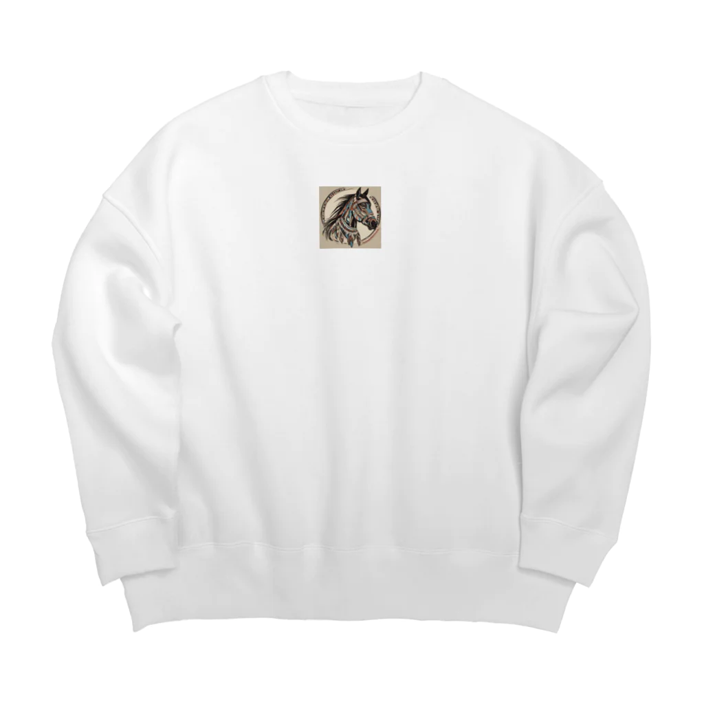 Wild-wildのウマくん Big Crew Neck Sweatshirt