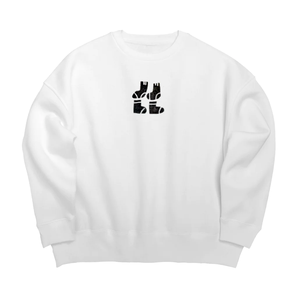 ツメサキの世界のくつした Big Crew Neck Sweatshirt