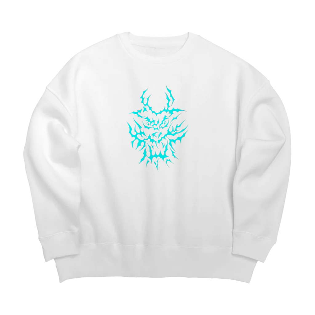 電光石火愚羅符威駆の電光石火龍 Big Crew Neck Sweatshirt