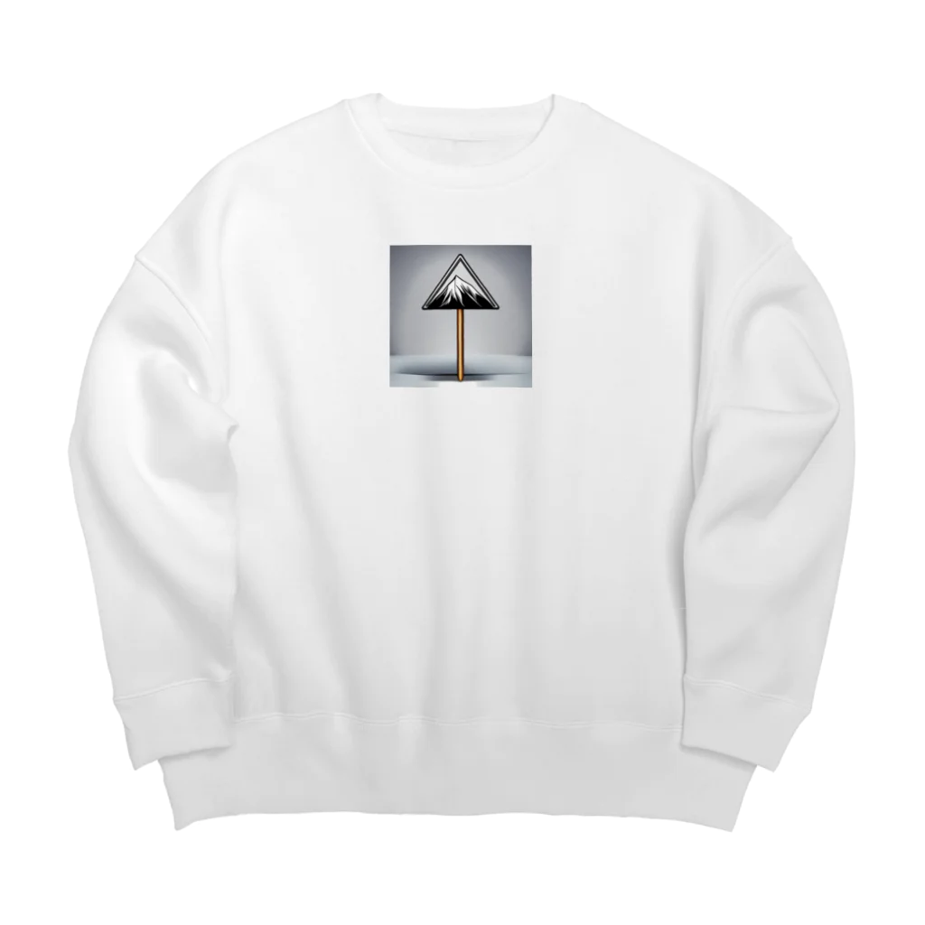 TKG7118の山の標識 Big Crew Neck Sweatshirt