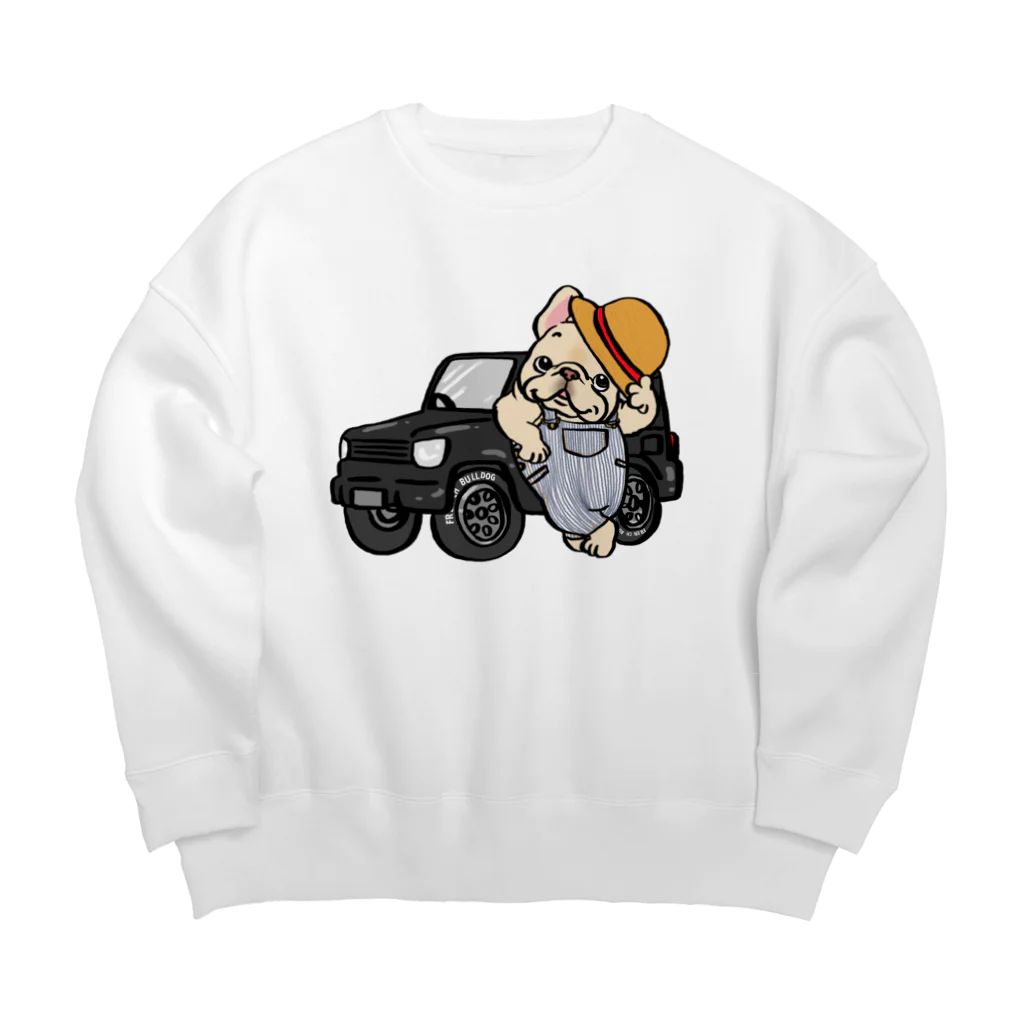 2216studioのアウトドア大好きフレブルちゃん Big Crew Neck Sweatshirt