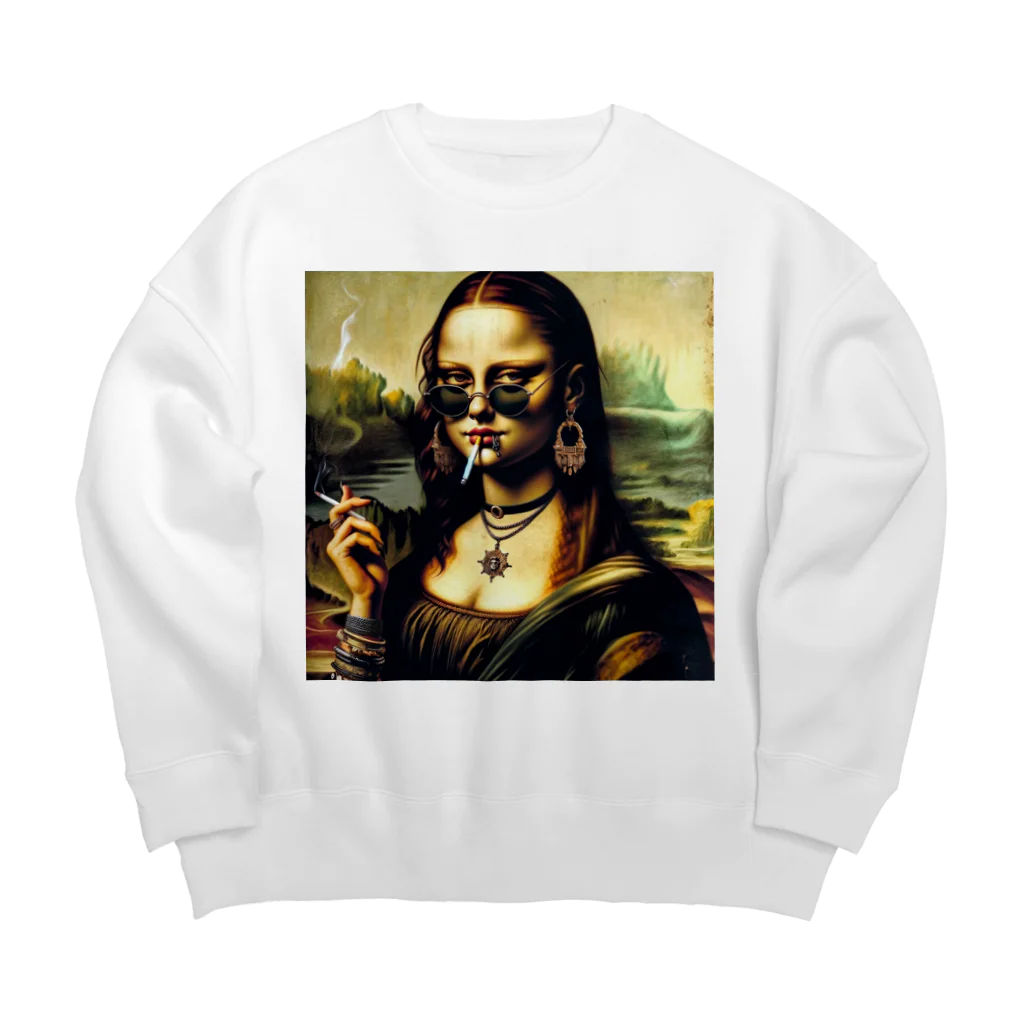 FX海外のぐれたモナリザ Big Crew Neck Sweatshirt