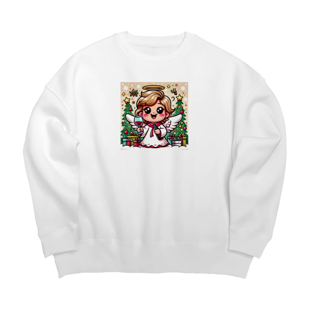 たまき工房の呑(どん)天使inクリスマス　デフォルメ Big Crew Neck Sweatshirt