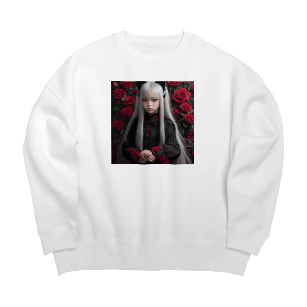 ZZRR12の「猛炎に舞う紅の猫耳守護者」 Big Crew Neck Sweatshirt