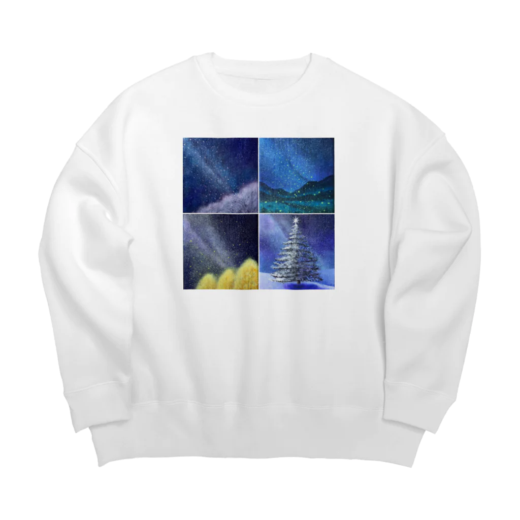 KEIKO's art factoryの「四季と星」の4部作 Big Crew Neck Sweatshirt