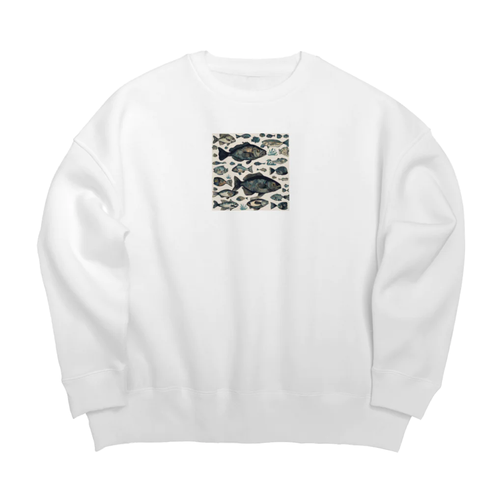 かずのこの魚グッズ Big Crew Neck Sweatshirt