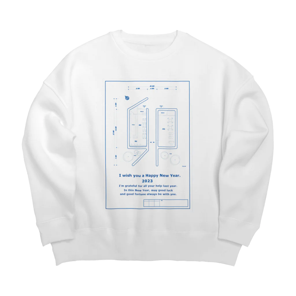 onzo_BGMの卯年　年賀状 Big Crew Neck Sweatshirt